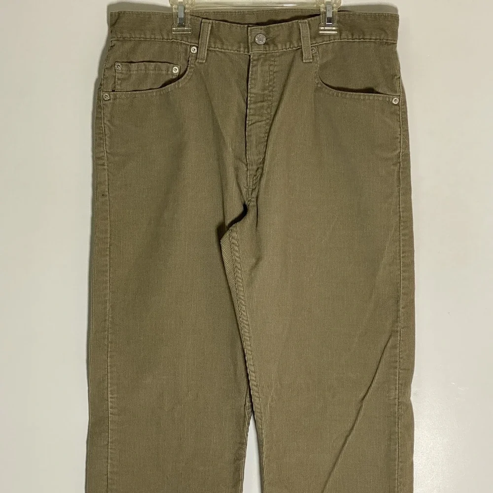 Vintage Levis 505 Jeans Mens 34x34 Brown Corduroy Reg Fit Straight Leg Preppy 90